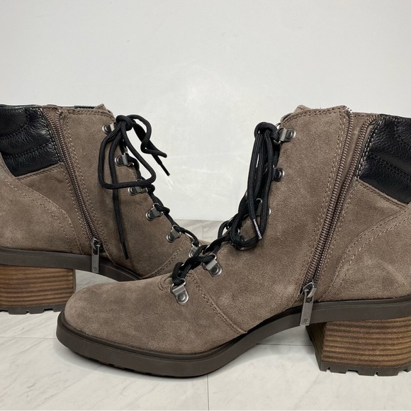 New! Lucky Brand Dareek Lace Up Combat Bootie 9 1/2 M - Picture 6 of 14